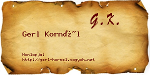 Gerl Kornél névjegykártya